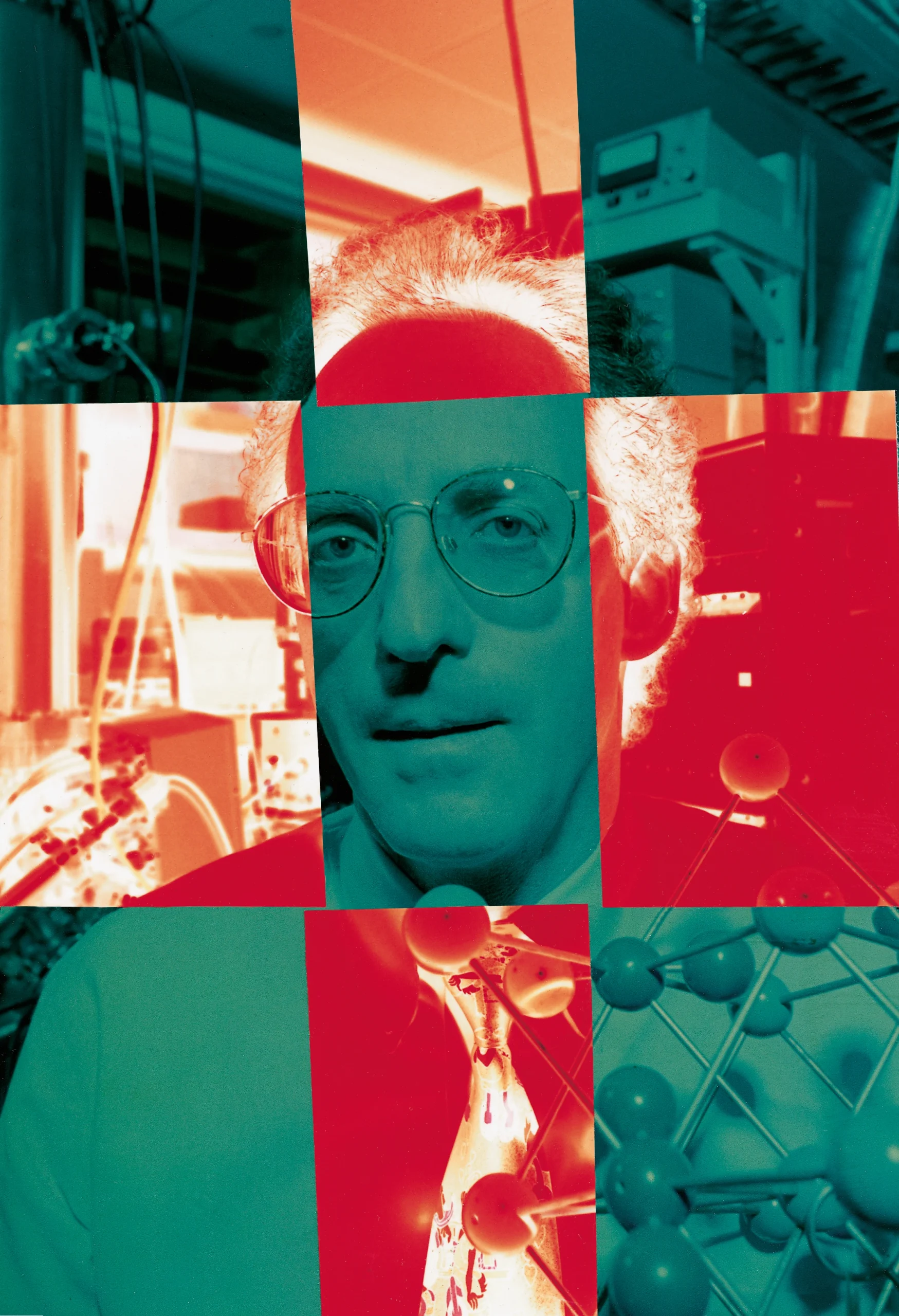 Lee poses in his laboratory