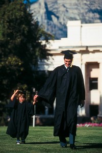 Graduation father and son