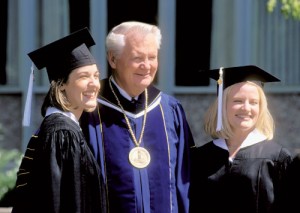 President Bateman with BYU Graduates