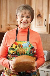 Diana Ballard with bread.