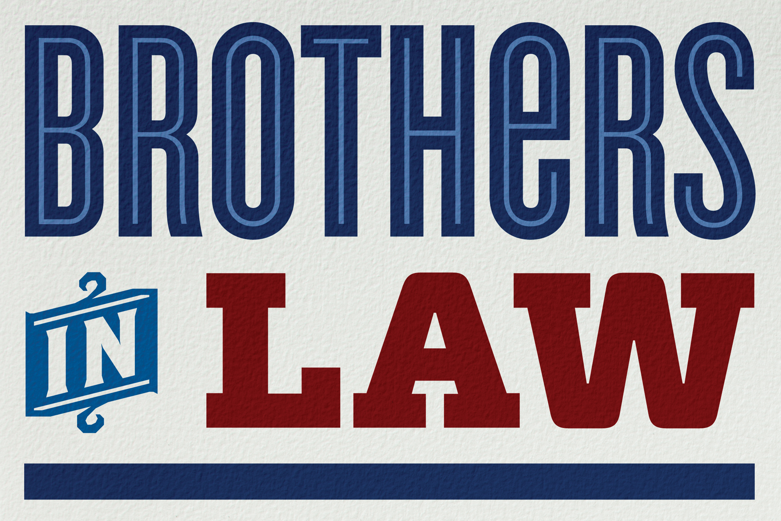 Designed title of the article that reads "Brothers in Law"