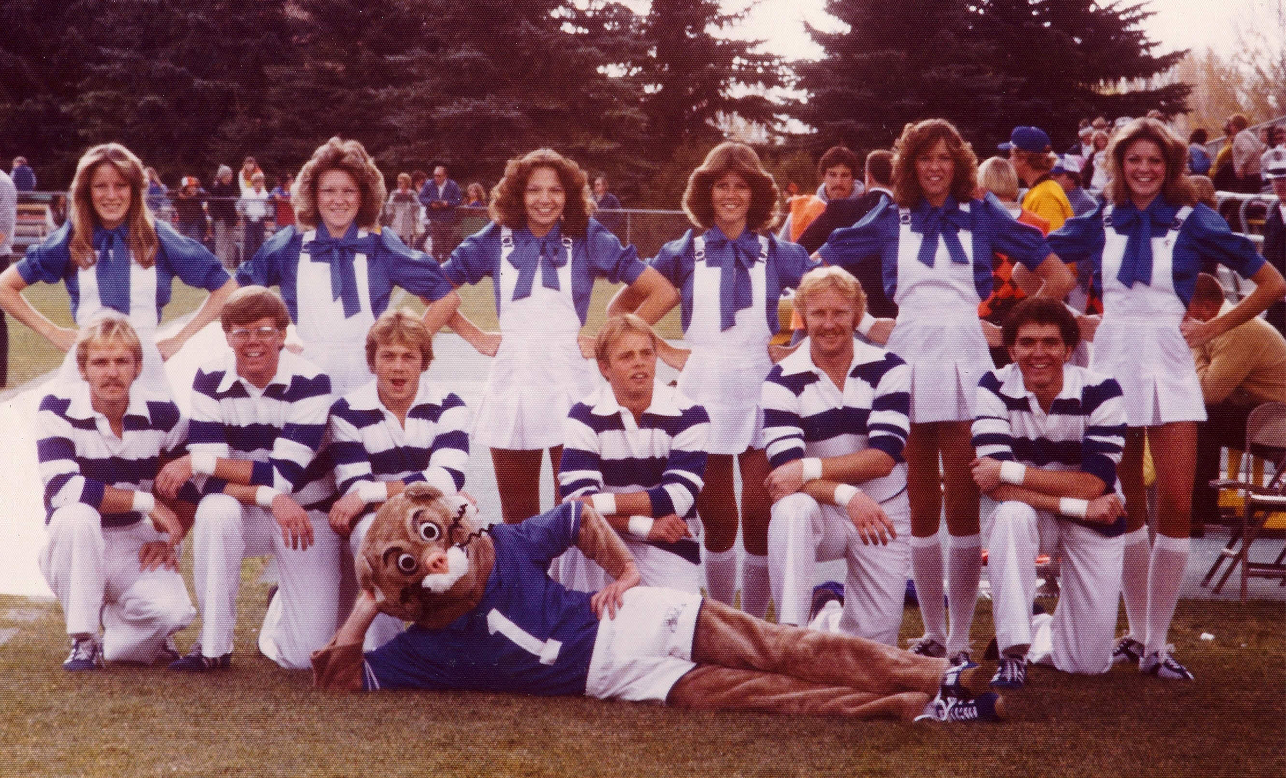 BYU mascot joins the dance team in a dance show