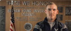 Brett Anderson found a way to remember every fallen soldier on the wall of BYU's Memorial Hall.