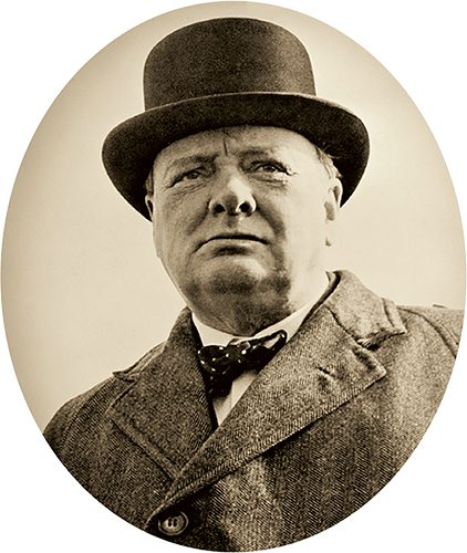 A photo of Winston Churchill.