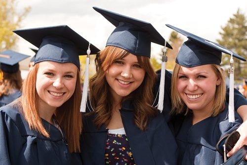 Women at graduation