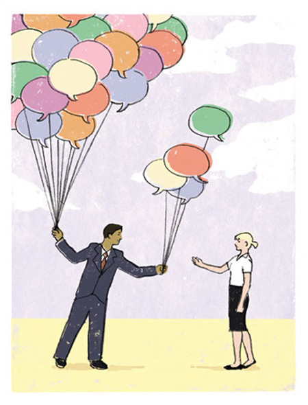 Learning to Communicate. Illustrations by Houston Trueblood ('10)