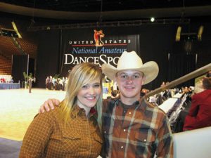 Mitch Staley and his partner at the DanceSport competition.