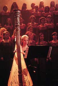 philharmonic harp lady