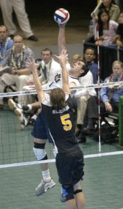 volleyball hands high
