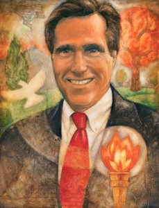 Painting of Mitt Romney