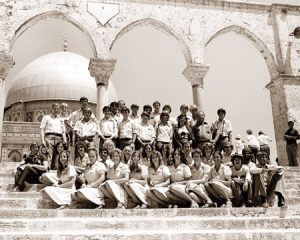 For 50 years the International Folk Dnace Ensemble has performed around the world--including in Jerusalem in 1976 (above). The group was selected to perform in this year's Homecoming Spectacular, and its founder, Mary Bee Jensen, was tapped as the parade's grand marshall. 