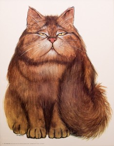 Larry Nielson's Fat Cat poster and other comical illustrations have brought smiles to viewers in the United States and beyond. 