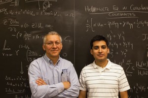 Sebastian Acosta (right) with mentor Vianey Villamizar; the pair published six papers. 