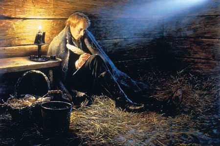 Joseph Smith in liberty jail writing