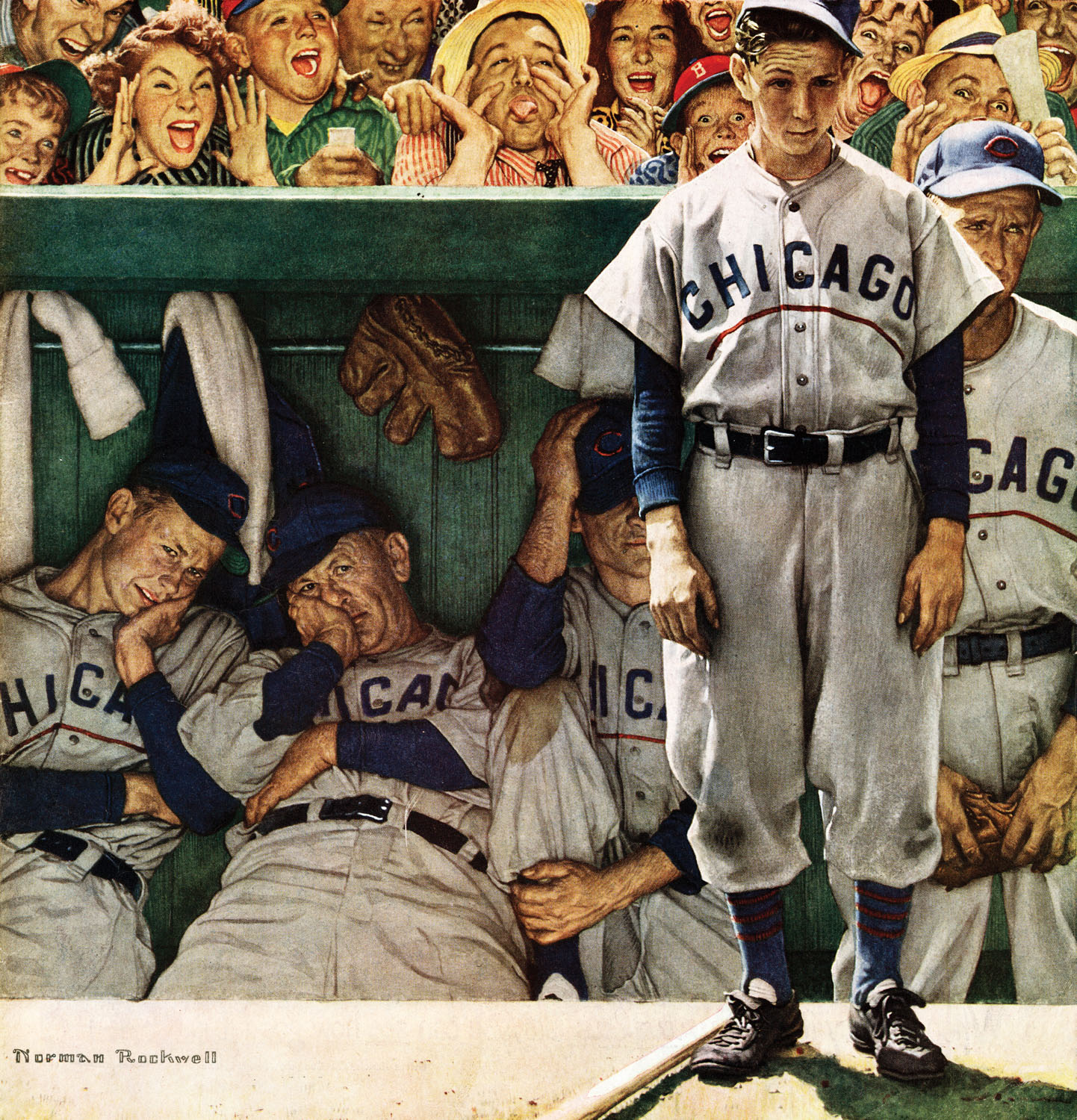 The Dugout by Norman Rockwell