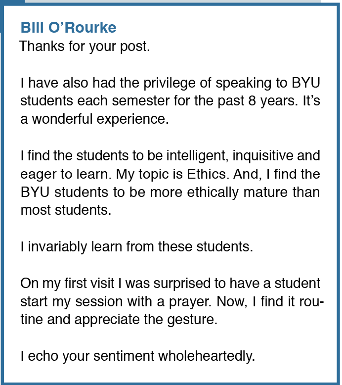 Bill O'Rourke's response to Jay Rosen's Facebook post