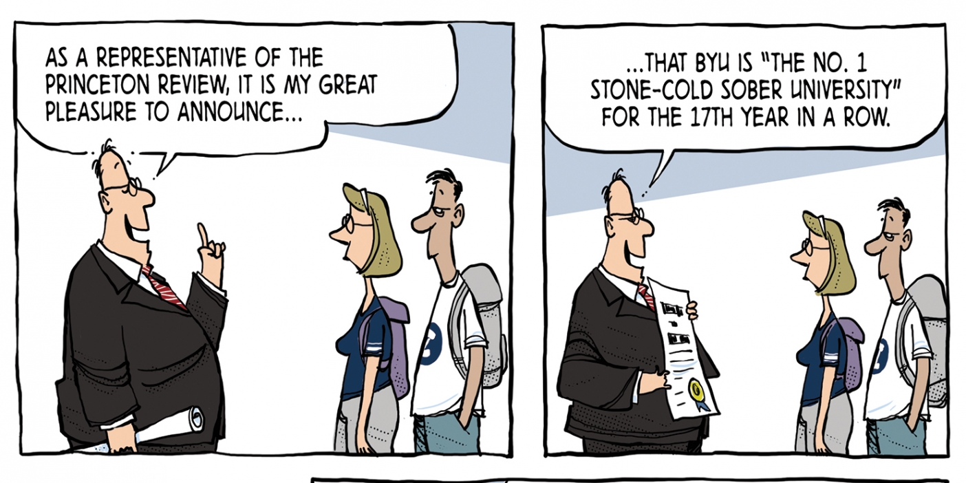comic on byu being stone-cold sober