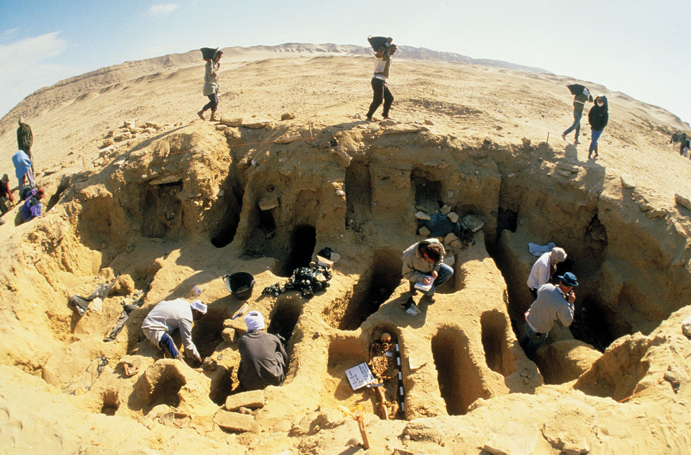 The BYU excavation site at Fag el Gamous cemetery in Egypt.