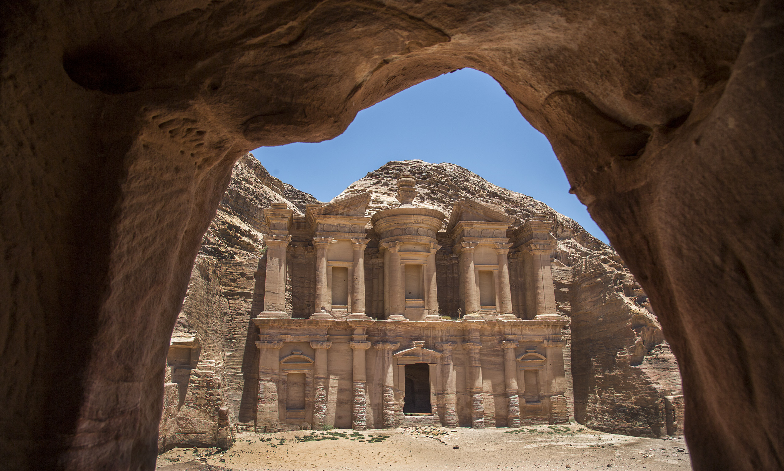 The Ad-Deir Monument and Plateau Project at Petra, Jordan.