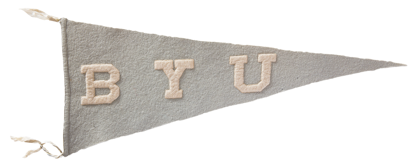 BYU powder-blue pennant, likely created in 1911