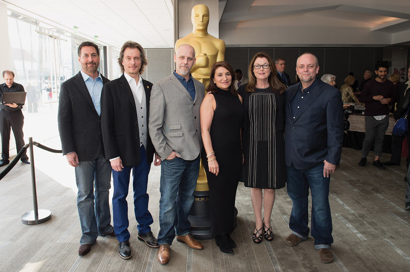 Dennis Liddiard and others at the Academy Awards