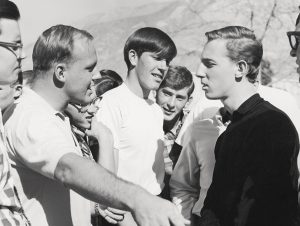 Student engage in a debate over U.S. involvement in the Vietnam War.