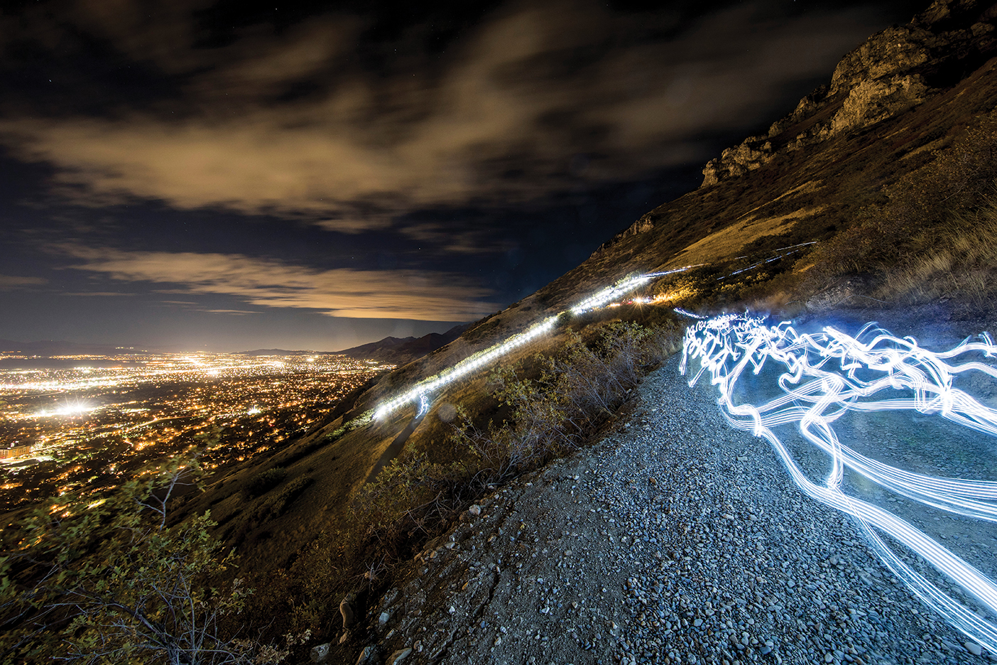 lights on the Y trail