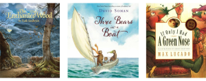 Book covers of The Enchanted Wood, Three Bears in a Boat, and If I Only Had a Green Nose