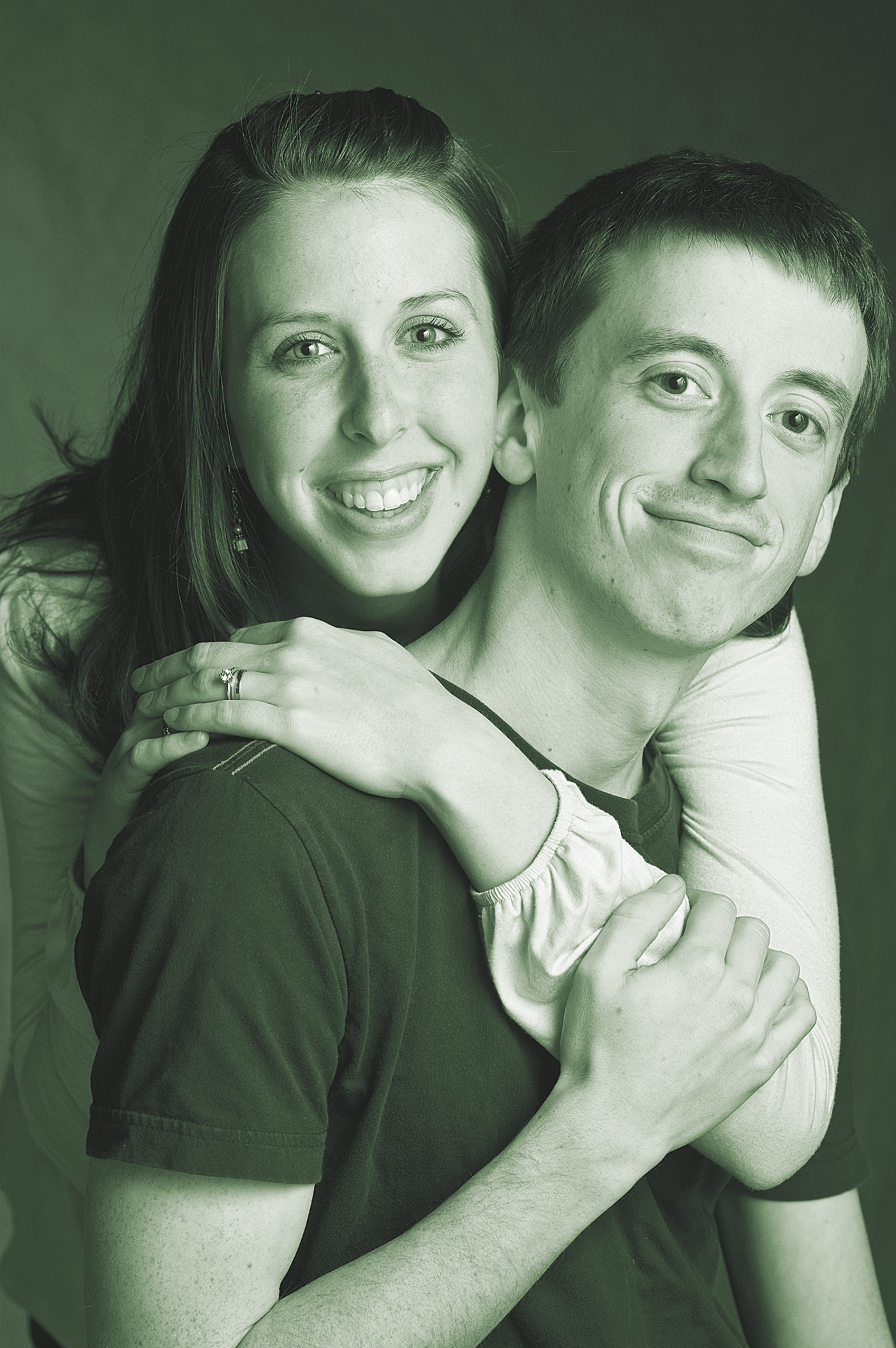 A young couple poses for a portrait