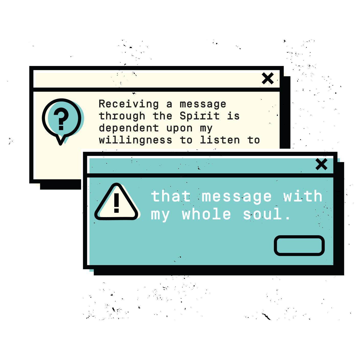 A pull quote that reads: "Receiving a message through the Spirit is dependent upon my willingness to listen to that message with my whole soul."