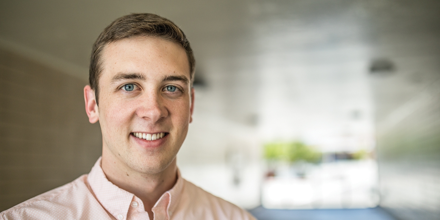 Connor Sullivan poses for a picture on BYU campus.