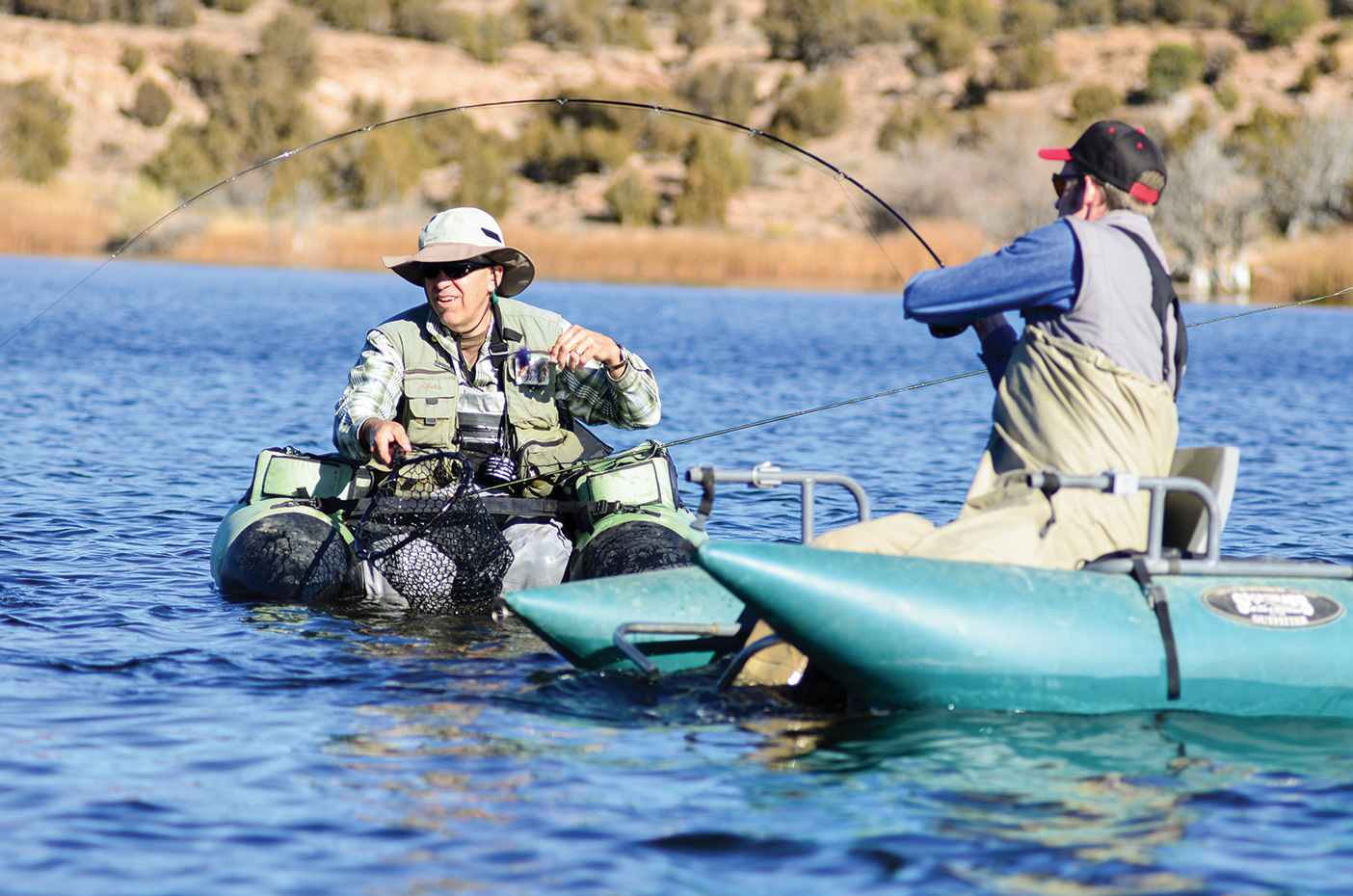 Two men fly-fishing