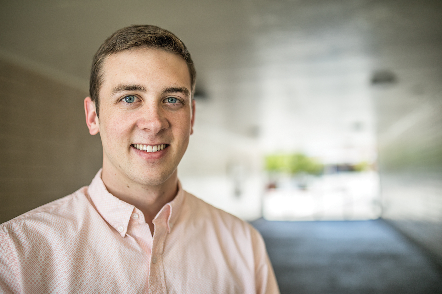 Connor Sullivan poses for a photo on BYU campus