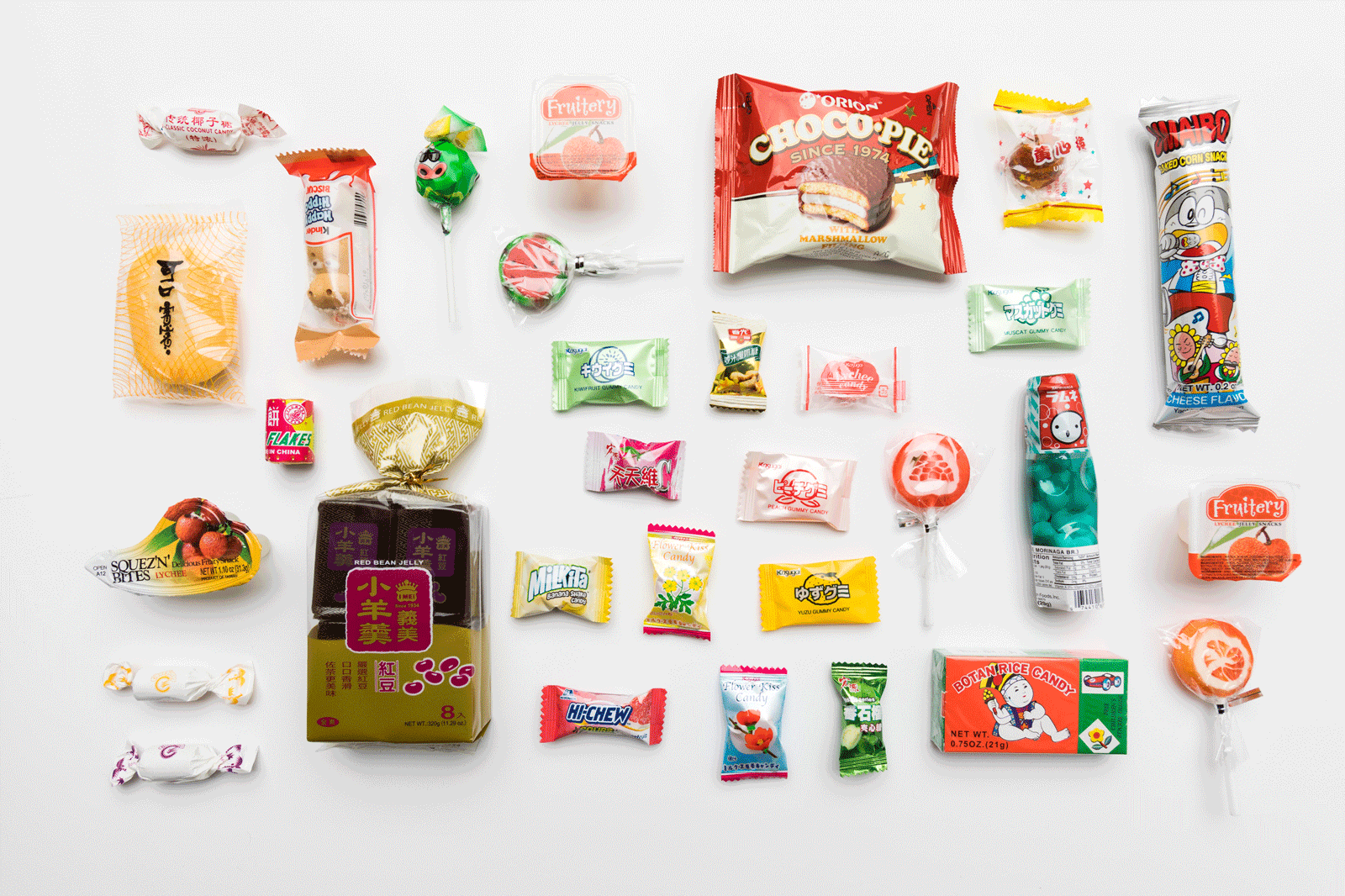 A variety of Asian candy