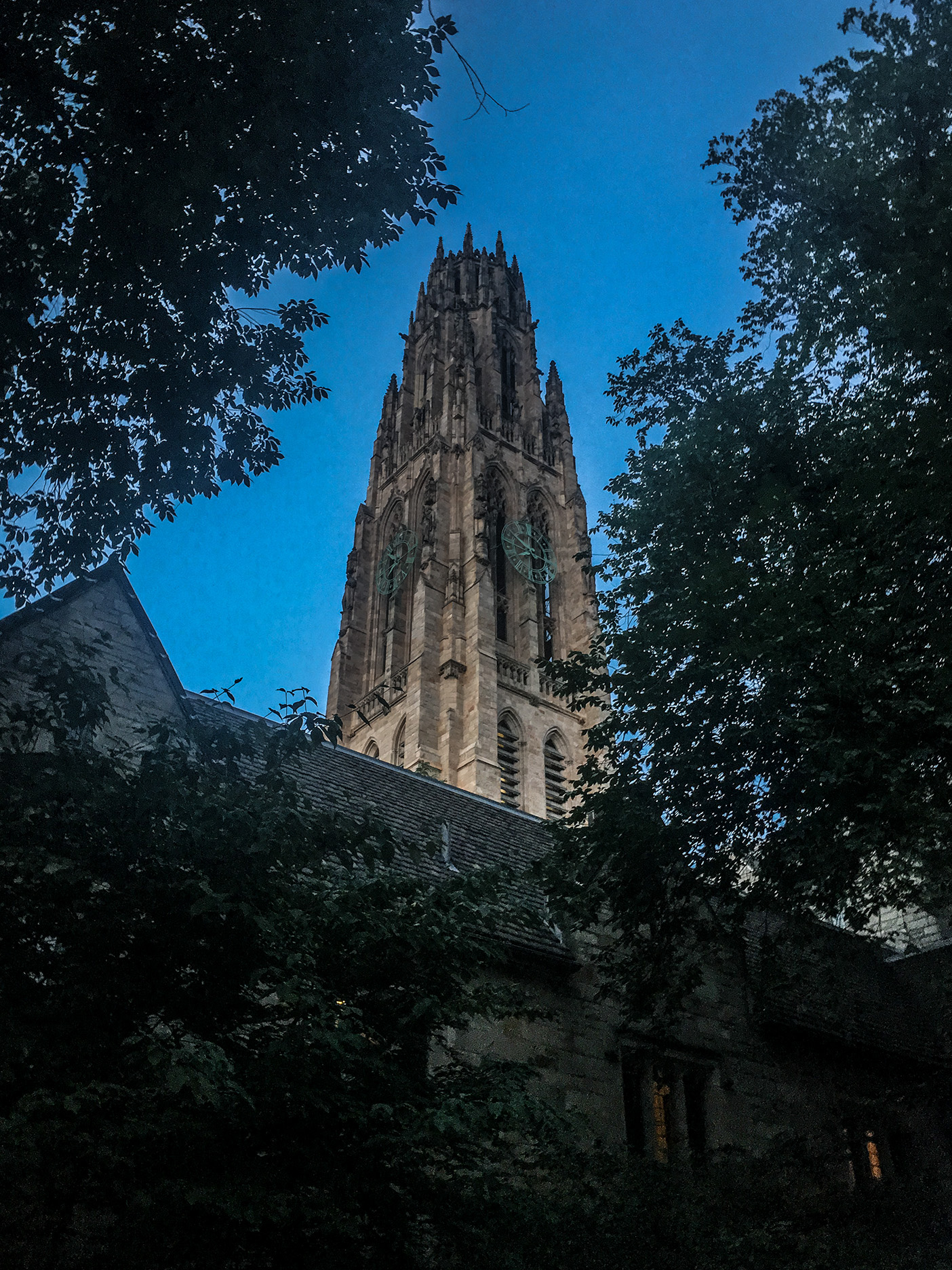 Harkness Tower on the campus of Yale University.