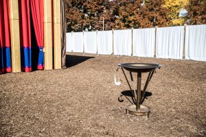 A photo of the laver, a stand where priests washed