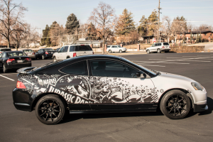 Side view of the Poulter car.