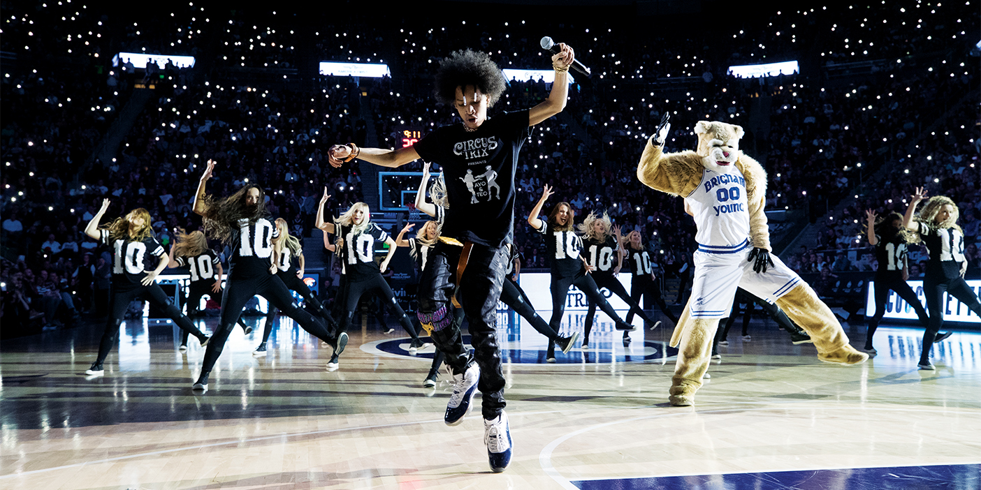 Ayo and Teo Perform Rolex at BYU Basketball Halftime Show with BYU