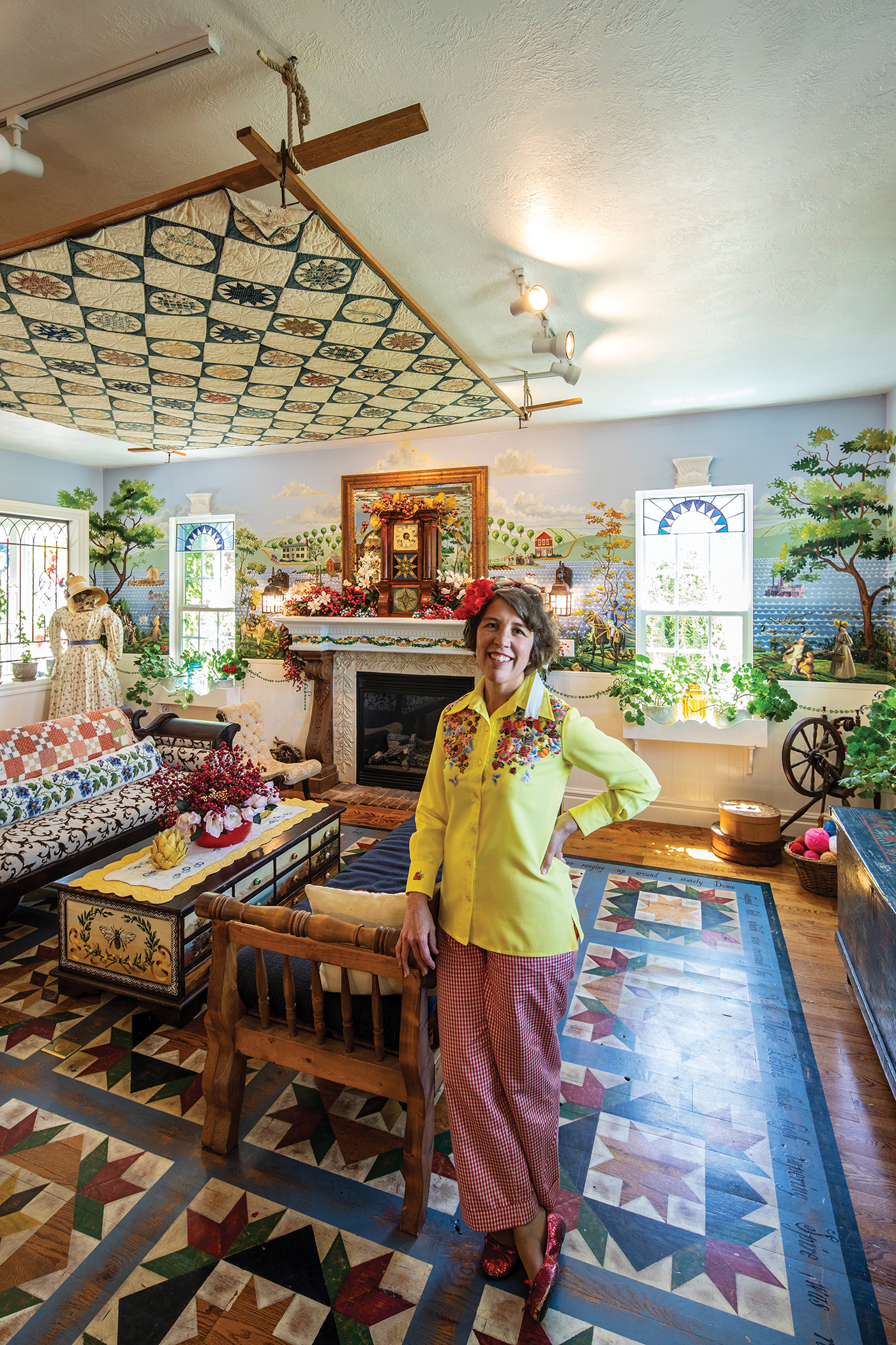 A photo of Lynde Mott in her home.