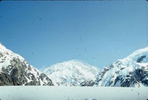 A photo of Denali taken on a film camera.