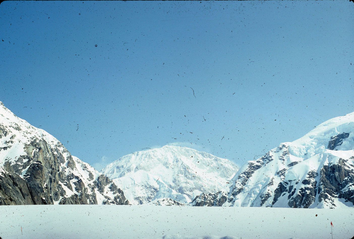 A photo of Denali taken on a film camera.