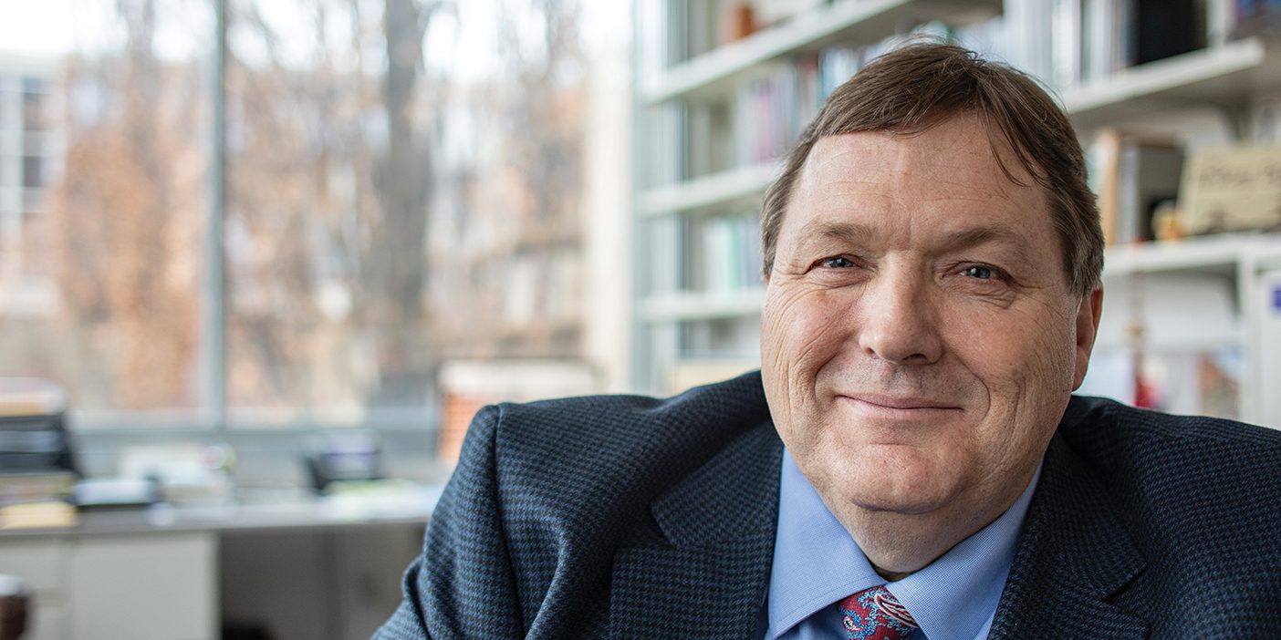 A photo of Steve Smith, director of BYU Counseling and Psychological Services, in his office.