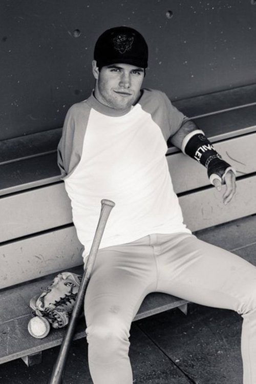 Porter Ellett in high school in baseball clothing.