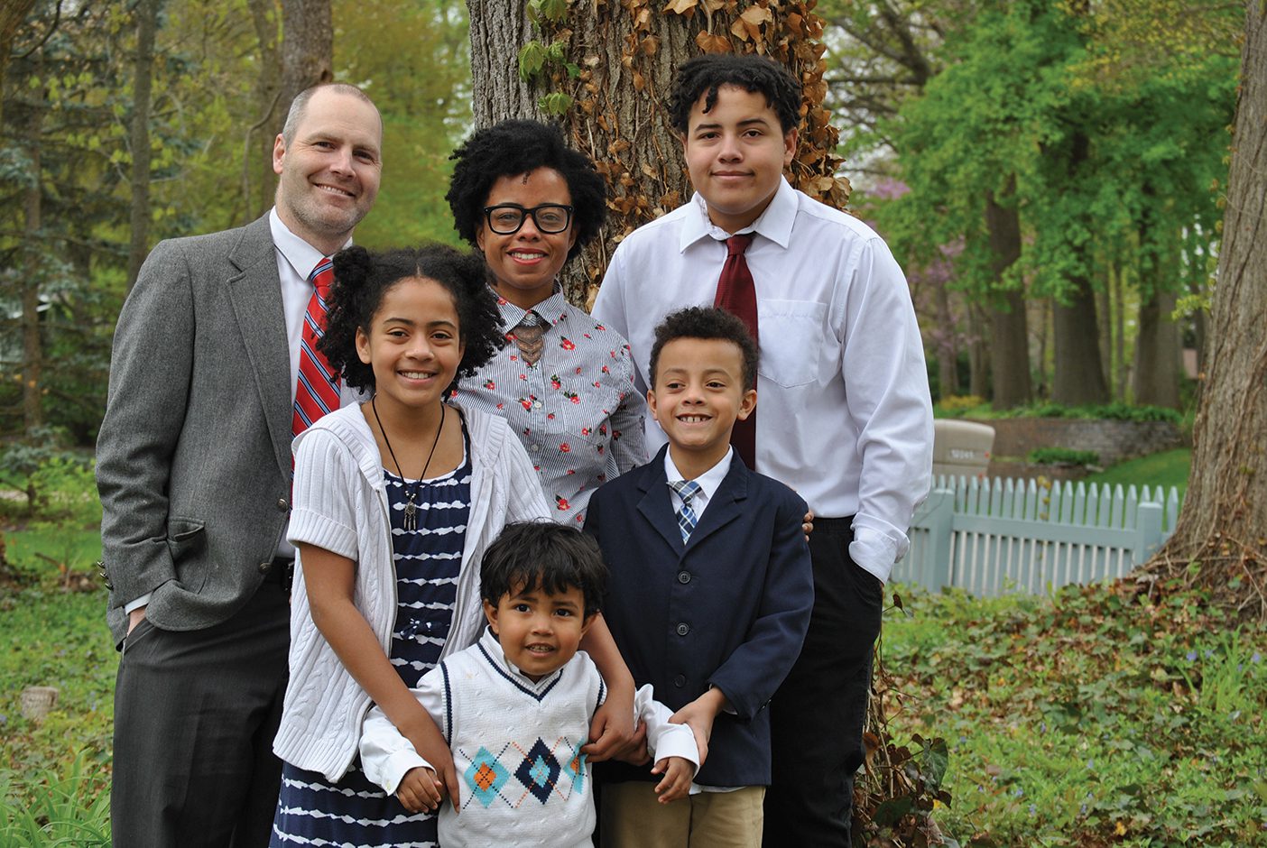 LaDonna Forsgren with her husband and four children.