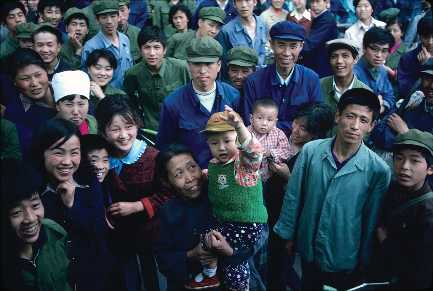 A crowd of people in 1979 China.