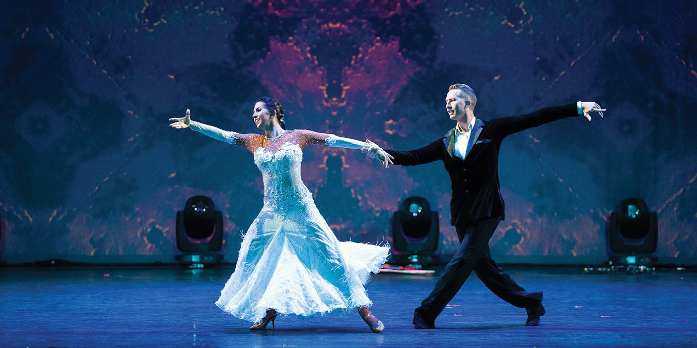 Kyle and Allie Spinder perform a ballroom routine.