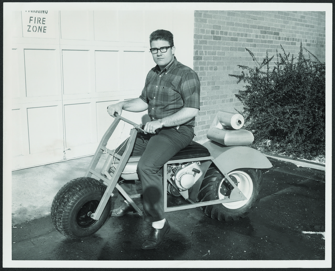 In the 1960s Ralph B. Haymore shows off a Tote Gote he modified.