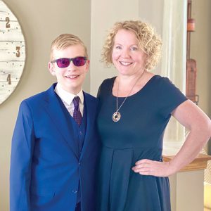 Carole and Jonathan Jones; Jonathan is wearing dark-colored glasses.
