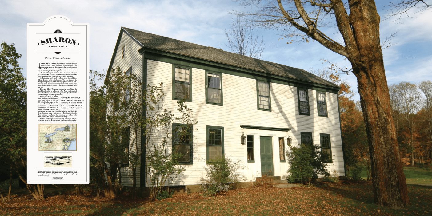 A New England-style house in Norwich, Vermont, where Joseph Smith lived as a child.