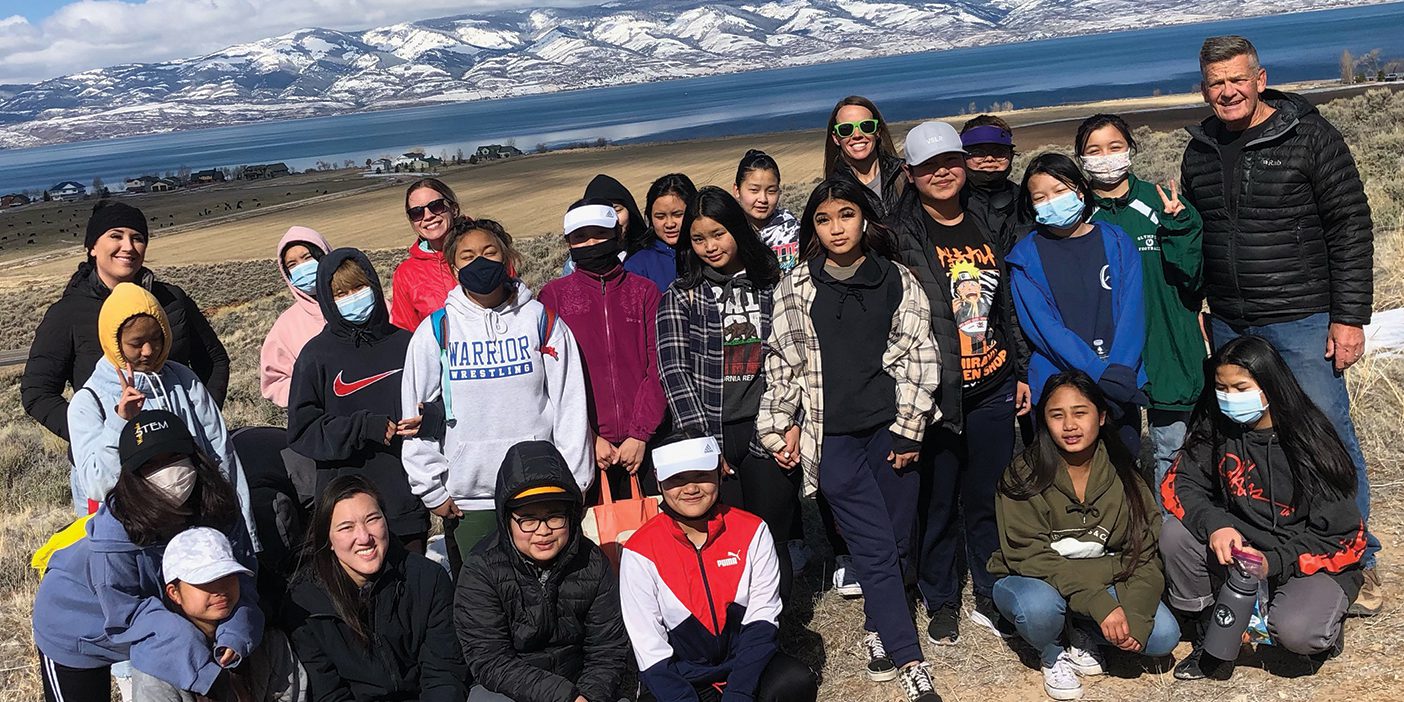 A girl scout troop in Utah.